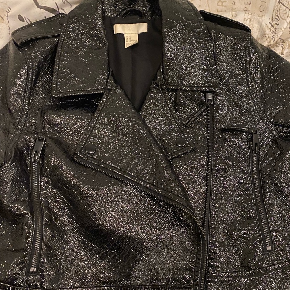 Polyurethane jacket black size 10